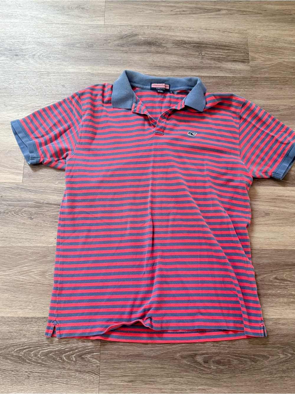 Vineyard Vines Red and Blue Striped Polo